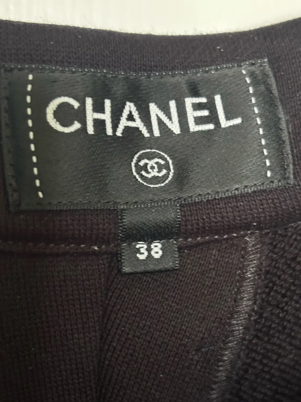 EUC CHANEL Sailor Cotton Black Wide-Leg Pants with Decorative Buttons Size 38